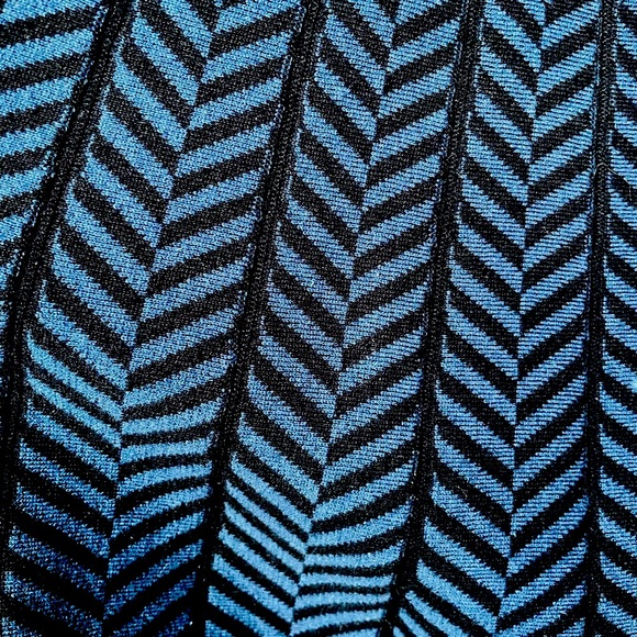 CUPCAKES & CASHMERE | Hector Houndstooth Fit & Flare Dress in Blue/Black, Medium - Picture 8 of 9